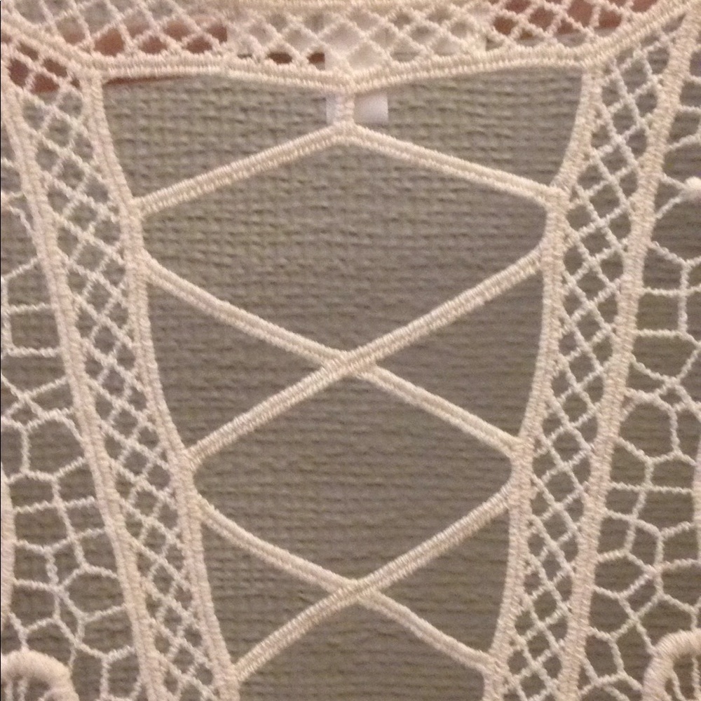 Crochet Boho Ivory or cream vest - Picture 2 of 4